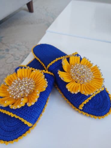 секонд обувь: Домашние тапочки, 38, Новый, цвет - Желтый, Самовывоз — 2