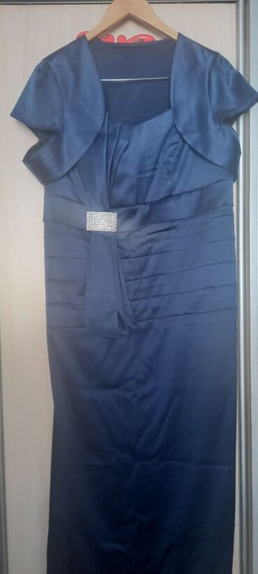 больших размеров одежда для полных: Повседневное платье, Лето, Длинная модель, Атлас, 6XL — 2