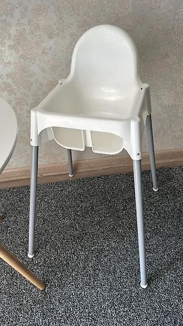 Детские односпальные кровати: Стульчик для кормления, Ikea, Пластик, Другой вид, цвет - Белый — 3