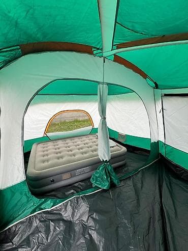 Спорт и отдых: Просторная кемпинговая палатка с тамбуром и надувной кроватью — 1