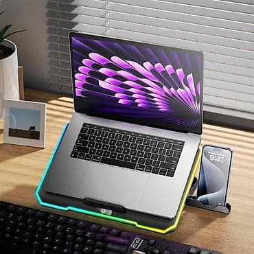 mobile holder: Охлаждающая подставка для ноутбука HOCO с RGB‑подсветкой - — 7