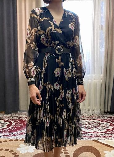 вечерние платья бишкек дордой инстаграм: Вечернее платье, Средняя модель, С рукавами, Стразы, S — 1