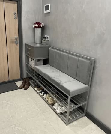 шкаф в офис: Гарнитур для прихожей, Обувница, Металл, цвет - Серый — 1