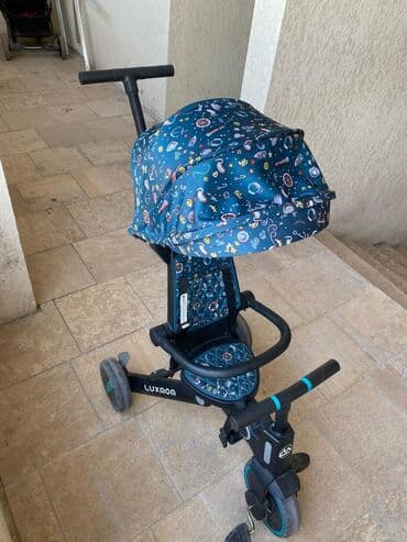 скупка велосипедов: Коляска, цвет - Голубой, Б/у — 5