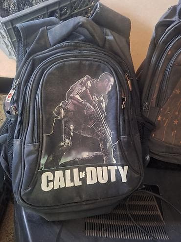 Комплект из 4 рюкзаков 1) Рюкзак с принтом Call of Duty, черный - — 1