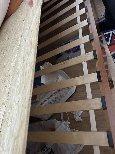 двуспалка: Двуспальная кровать, Б/у, С матрасом, длина - 200 см — 6