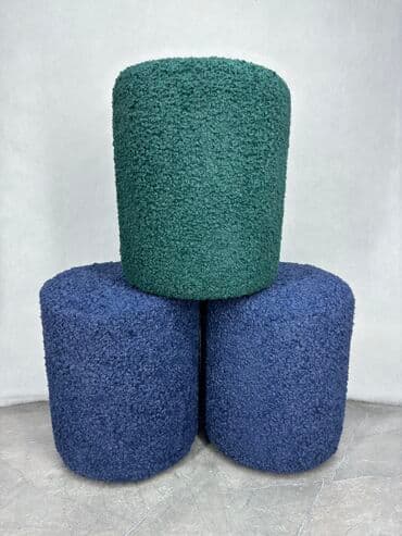 песец шапка: Тэдди пуфики разных цветов — 3