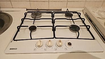 amazon fire: Газовая печь, Beko, Б/у, Встраиваемая, цвет - Белый — 1