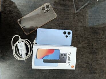 Redmi, Redmi 12, Б/у, 128 ГБ, цвет - Голубой, 2 SIM
