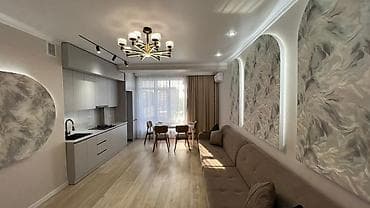 столовая дордой: 2 комнаты, 62 м², Элитка, 9 этаж, Дизайнерский ремонт — 4