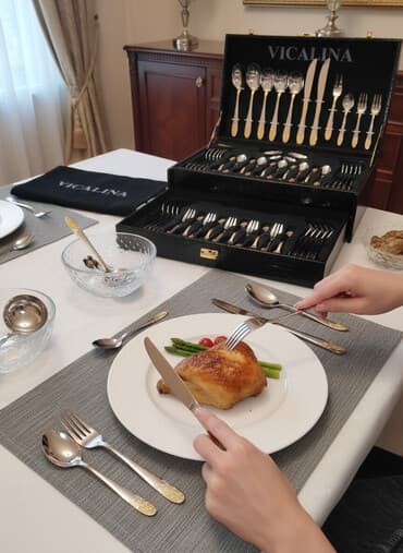 Набор столовых приборов VICALINA, 84 предмета ! Цена окончательная ! at lalafo.kg Набор столовых приборов VICALINA, 84 предмета ! Цена окончательная !
