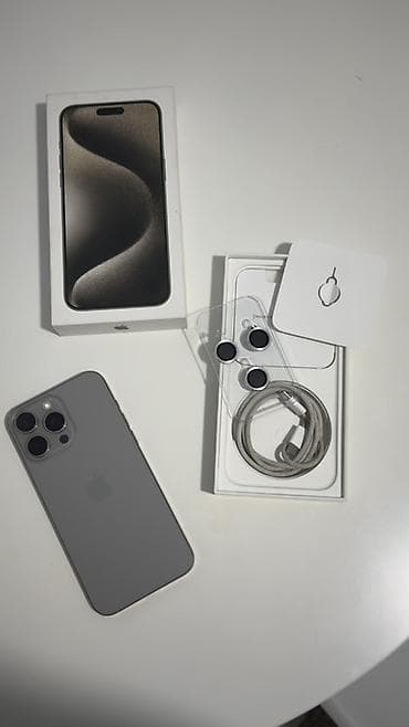 ios 8: IPhone 15 Pro, Б/у, 128 ГБ, Natural Titanium, Коробка, 85 % — 3
