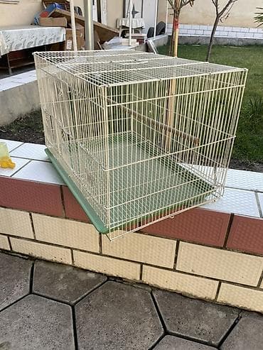 Аквариумдар: Клетка для птиц (просторная) - Материал: металлическая проволока с — 1