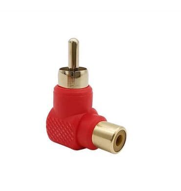 any cast: Угловой (90 градусов) разъем RCA male - female, помогает уменьшить — 1