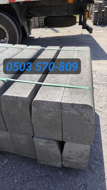 тратуарные бардюры: Дорожный бордюр, Прессованный, ЖБИ (Железобетонный), Новый — 11