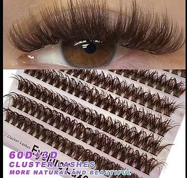 клеить стразы: Накладные пучковые ресницы Цветные и Коричневые DIY Eyelure Luxe 🌈 🤎 — 3