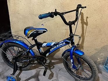 стант велик: Детский велосипед Ukraina (Ukraina Velo Sport), синий/черный — 3