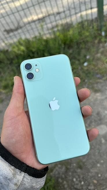 apple mac: IPhone 11, Б/у, 64 ГБ, Зеленый, Чехол, 69 % — 1
