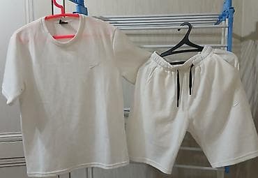 шым жынсы: Эркектердин спорттук костюму, L, Nike, Жаңы, түсү - Ак, Акысыз жеткирүү — 1