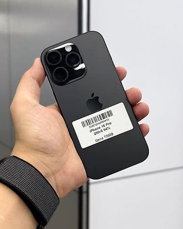 IPhone 16 Pro, Б/у, 256 ГБ, Black Titanium, Защитное стекло, Чехол, В рассрочку, 94 %