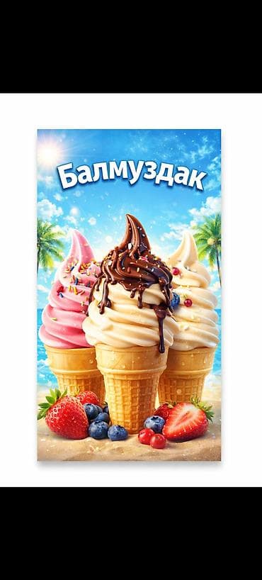 жумуш кассир: Балмуздак сатканга кыздар керек. Жумуш Ак ордо 1 жайгашкан. 9-00 22-00 — 1