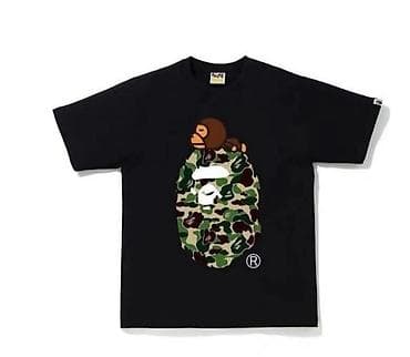 bape: Футболка A Bathing Ape (BAPE) с культовым принтом Ape Head в камуфляже — 1