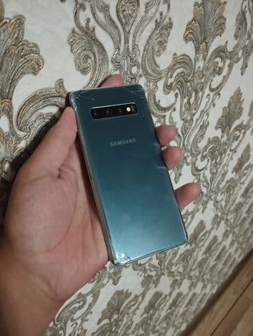 телефон на 2000: Samsung Galaxy S10, Колдонулган, 128 ГБ, түсү - Көгүлтүр, 2 SIM — 1
