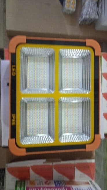 цементные стойки: Прожектор D-MAX LED 1000W с солнечной панелью, IP66 заряд хватить 8-10 — 4