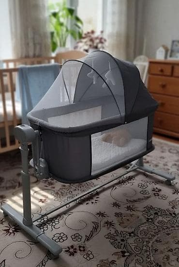 sofa bed: Детская прикроватная колыбель Coolbaby, серый цвет. - Формат 2-в-1 — 1