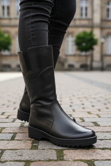 женская модельная обувь больших размеров: Сапоги, 40, Новый, цвет - Черный, Самовывоз, Платная доставка — 1