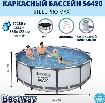 Каркасный бассейн Bestway Steel Pro MAX 56420 - Тип: круглый