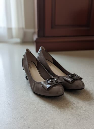 балетки из натуральной кожи: Туфли, 37, Geronea, Новый, цвет - Коричневый, Самовывоз — 1