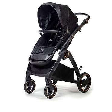 Детская коляска 2 в 1 WONDER (люлька + прогулочный блок), цвет: черный