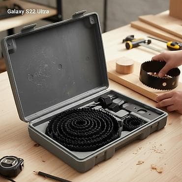 Набор коронок по дереву/пластику в кейсе Состав: - Набор круглых