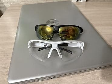 Зимний спорт: Очки спортивные/защитные, комплект из 2 пар. - Пара 1: черная оправа — 1