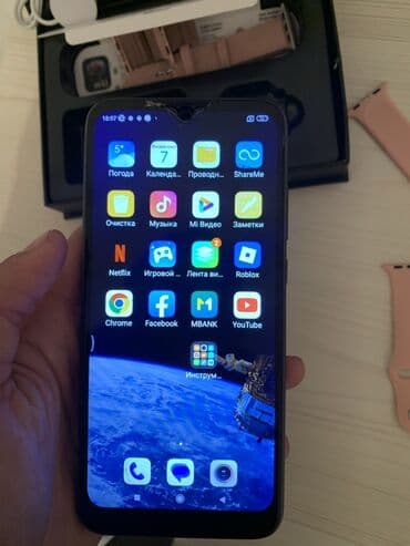 новый телефон редми: Redmi, Redmi Note 8, Б/у, 64 ГБ, цвет - Черный, 2 SIM — 1