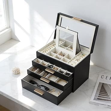 для колец: Органайзер-шкатулка для украшений, многоярусная - Элегантный корпус в — 1