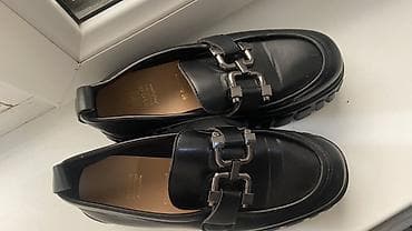 женская зимняя обувь: Лоферы, 37, Новый, цвет - Черный — 3