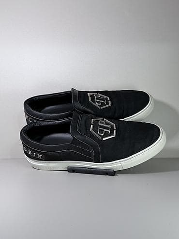 слипоны hm: Мужские слипоны Philipp Plein - Модель: слипоны без шнурков - Цвет — 1