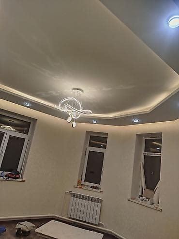 Укладка плитки: Дизайнерские потолки из гипсокартона с встроенной подсветкой - — 8