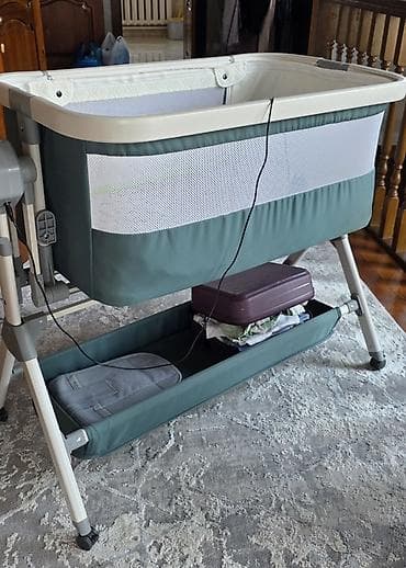 Детский мир: Детская прикроватная колыбель-качалка INING BABY - Тип: прикроватная — 1