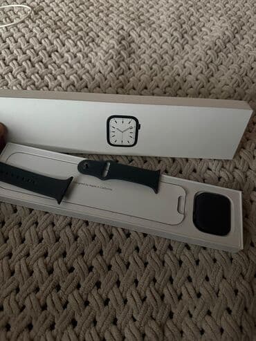 Apple Watch 7 45 mm АКБ 80 Коробка ремешок. Полный комплект