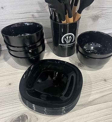 купить ящик для песка: Набор черных глубоких мисок 750мл-4шт Luminarc-Цена (1700) - — 2