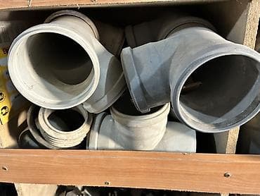 Тактайлар: Канализационные фитинги ПВХ Описание: - Повороты/отводы и тройники — 1