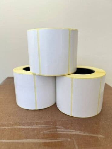 Самоклеящиеся этикетки Полуглянец 58х40 мм изготовлены из мелованной с at lalafo.kg Самоклеящиеся этикетки Полуглянец 58х40 мм изготовлены из мелованной с