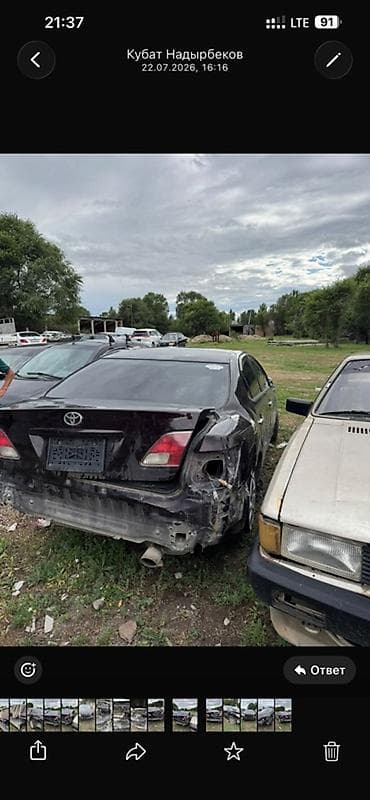 Toyota виндом (примерно 2003 седан, черный цвет, левый руль — 1