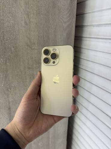 IPhone 13 Pro, Б/у, 128 ГБ, Золотой, Защитное стекло, Чехол, 76 %