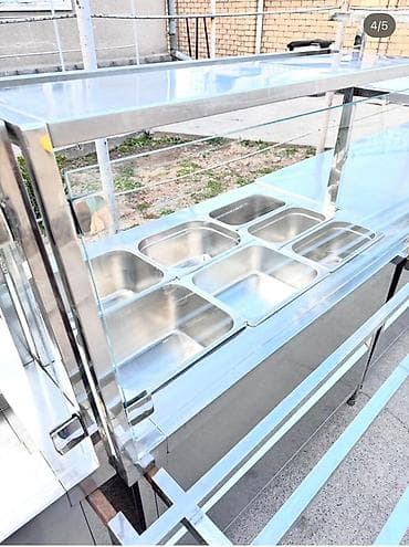 трапеза: Линия раздачи для столовой/кафе из нержавеющей стали - Полноразмерная — 4