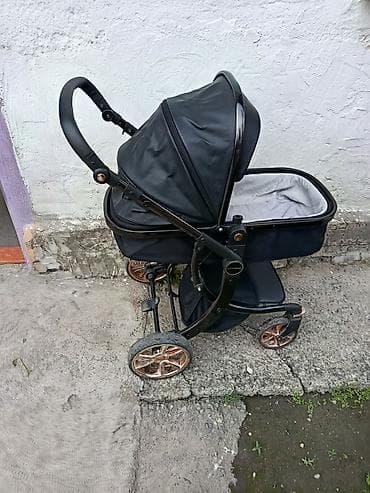 детскую каляску: Коляска, Другой бренд, цвет - Черный, Б/у, Самовывоз — 5