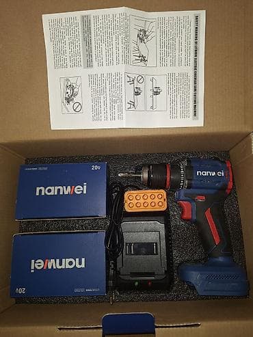Инструменттер: Аккумуляторная дрель-шуруповёрт Nanwei NW-D8213, 20 В (brushless) — 1